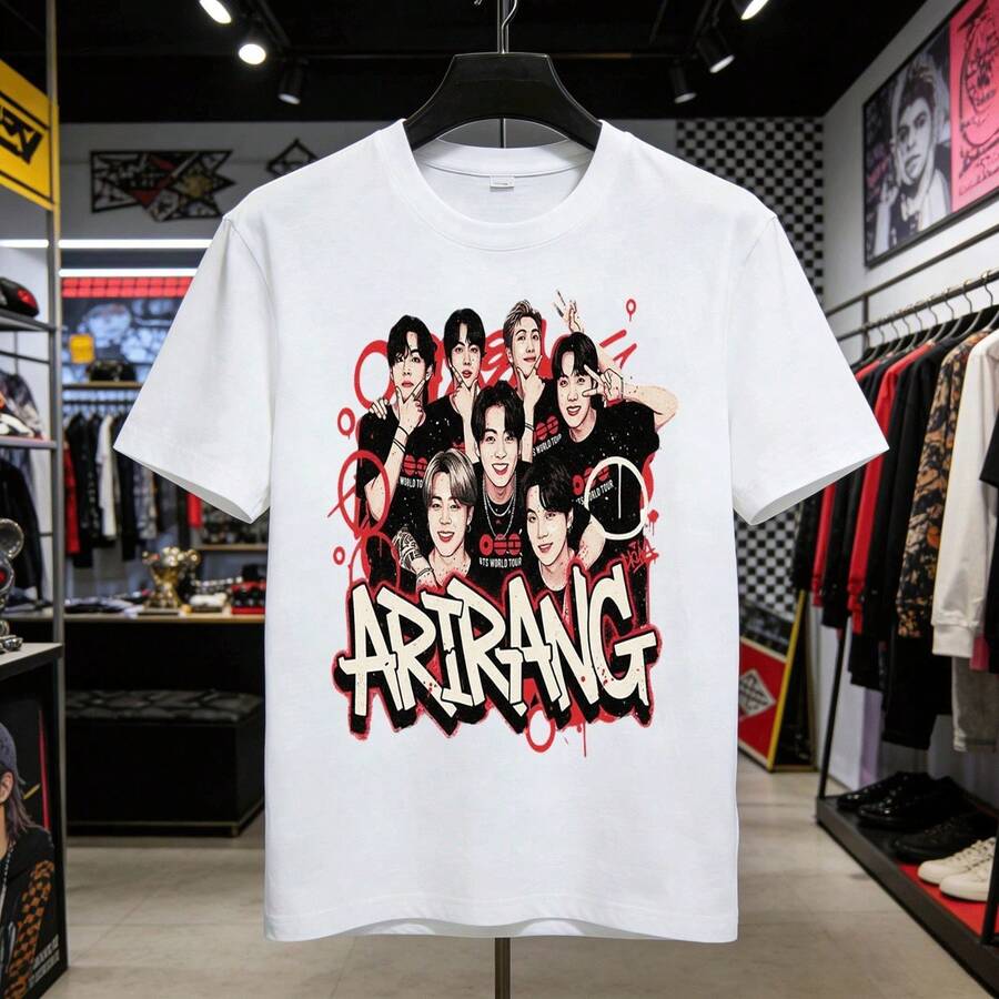 Arirang Comeback Concert Outfit T Shirt Casual Comfortable Short Sleeve TeeRopa Hombre Cosas Para Hombre Ropa De Mujer Women Clothing Casual Blusas Bonito - Blanco - Ver 1