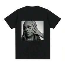 Camiseta Gráfica con Estampado de Personajes para Mujer, Camisetas Cortas - Negro - Ver 1
