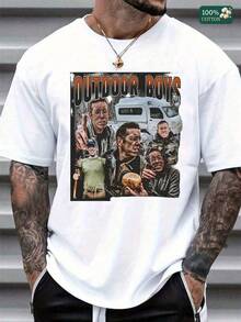 Nueva camiseta Y2K 2026Men's Vintage Outdoor Retro 90s Graphic T-Shirt Heavyweight Cotton Printed Short Sleeve Crew Neck Casual Daily Oversized Fit Hip Hop Grunge Style Summer Essential Gift For Adventure Lovers,Camisetas infantiles, artículos para el Día de San Valentín, conjuntos para padres e hijos, camisetas con temática del Día de San Valentín, camisetas estampadas para hombres y mujeres, camisas, camisetas con emojis populares. - Blanco - Ver 1