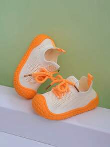 Nuevos zapatos casuales de verano, zapatos de calcetín suaves y cómodos, zapatos ligeros de slip-on para niños y niñas - Naranja - Ver 4