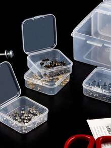 15pcs/Set Mini Transparent Plastic Storage Boxes: Ideal For Small Items, Jewelry, Hardware, Stationery, DIY Arts And Crafts - B - View 5