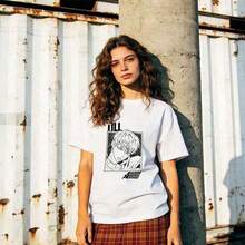 Women's & Men's Ropa de verano para mujer, camiseta de algodón suave y casual con cuello redondo, estampado Till Alien Astge. - Blanco - Ver 8
