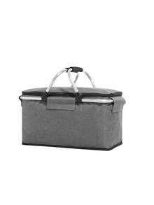 1pc Foldable Picnic/Shopping Basket, Large Insulated Basket With 2 Handles, Waterproof Lining, Suitable For Beach, Camping, Shopping - A - View 16