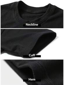 Camiseta Cultural Mexicana - Cuello Redondo con Diseño de Concha, Café y Pan Dulce - Ropa Casual Adecuada para Uso Diario, Lavable a Máquina, Ropa Mexicana - Camiseta de Algodón para Familia Coordinada - Negro 2 - Ver 5