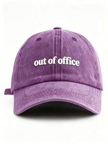 1pc Unisex Casual Slogan Letter Embroidered Baseball Cap, Windproof And UV Protection, Spring/Summer,Holiday,Festival - A - View 2