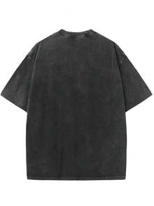Cowboy Appeal: Becoming A Western Cowboy Is Something To Be Proud Of. This Modern 230g Washed Cotton T-Shirt Features A Casual Retro Western Cowboy Print. - 黑色 - 查看 6