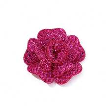 1pc Handmade Rhinestone Applique Patch, DIY Clothing, Bag, Shoe Decoration Floral Accessory, Multi-Color Shiny Crystal Sewing Embellishment - Flowers - View 18