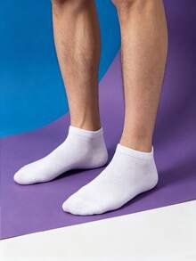 1/5/10/20 Pairs Unisex Casual Soft Comfortable Short Socks, Minimalist Versatile Design - Multicolor - View 4