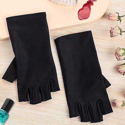 1/10/20/25 chiếc găng tay chống tia UV phù hợp cho làm móng gel, găng tay hở ngón chống nắng UPF50+ dùng cho đèn làm móng gel, lái xe, chống tia UV, tiệm làm móng
