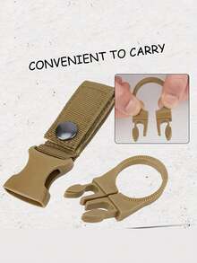 Gancho portátil de botella de agua de nailon - Clip multifuncional para botella de agua de mochila de senderismo, mosquetón duradero para escalada, conveniente para transportar botellas de agua y agua mineral, adecuado para senderismo, correr y transporte diario de agua, accesorio esencial de viaje, accesorio de viaje, vacaciones en la playa, vacaciones de verano, útiles escolares, útiles de regreso a la escuela - Multicolor - Ver 4