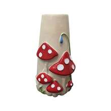 1pc Pink & Red Mushroom Style Vase, Decorative Vase, Creative Home Decor, Home Accessory, Spring/Summer Garden Outdoor Decor, Flower Vase - Mushroom Vase - View 9
