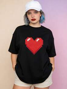 Camiseta de manga corta con cuello redondo suave y casual de verano para mujer, tops para salir, algodón, vintage, estilo callejero europeo y americano, casual deportivo, estilo unisex, estilo casual urbano, tops bonitos, Gen Z, curvas, ropa Y2K, camisetas divertidas, tops para damas, conjuntos de vacaciones para mujer, top lindo, camiseta gráfica, conjuntos de primavera, camisetas holgadas, ropa de calle retro, estilo de los 90, estilo de los 2000, subcultura, top negro, tops blancos, atuendo de fiesta de los 90. Blanco - Negro - Ver 2