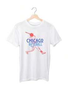 Chicago Baseball Jersey, Chicago Jersey, Bella+Canvas 3001, Baseball Jersey, North Side Jersey, Cool Summer Jersey, Unisex Style - 白色 4 - 查看 7