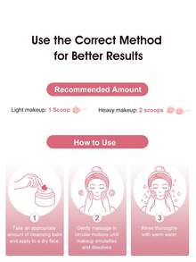 HEXZE Purifying Lightweight Cleansing Balm 2-In-1 Travel Size 5g Makeup Melting Remover & Skincare Deep Cleansing - Pink 5g - View 6