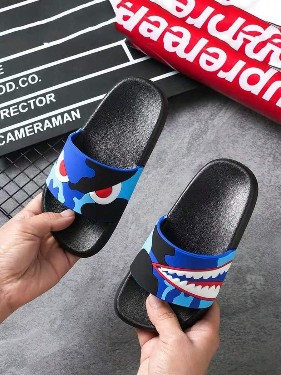 1 Pair Cute Cartoon Baby/Kids Boys/Girls Casual Summer Slippers - Blue - View 1