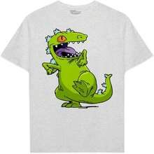 FAN ARMY Playera para Hombre Original Rugrats Modelo con Cuello Redondo 100% Algodón Color Gris Dise?o Reptar Talla - Blanco - Ver 2
