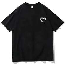 But Dad, I Love You, Casual Cotton Short Sleeve Crew Neck T-Shirt, Men's And Women's Clothing, High Quality Printed Loose Fit T-Shirts - 黑色 - 查看 8