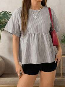 Camisa de mujer tejida de 100% algodón y lino, top de verano, adecuado para el uso diario, citas, reuniones, otoño/invierno/verano, Navidad, Año Nuevo, Acción de Gracias, fiestas, bodas, playa, ceremonias de graduación, moda, elegante, casual - Café integral - Ver 11