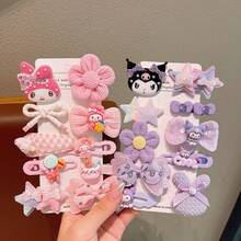 Sanrio Hello Kitty 可愛髮夾 10件組-多功能少女風髮飾,溫和材質不傷髮,本系列包含粉色髮飾與髮夾,適合情人節、聖誕節、婚禮派對等場合,設計結合蝴蝶結與 Hello Kitty 卡通圖案 - 髮飾 - 查看 5