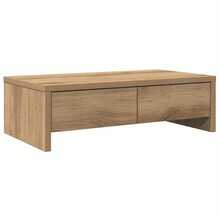 vidaXL Monitorständer mit Schubladen, aus Spanplatte in Eichenoptik, 50 x 27 x 15 cm - Verschiedenfarbig - Übersicht 2