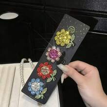 4pcs Elegant Floral Print Artificial Crystal Hair Clips, Sunflower Rhinestone Hair Clips, Suitable For Daily Wear, Travel, Back To School Season,Hair Barrettes - Multicolor - View 11