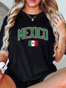 Camiseta Vintage con Gráficos de Fiesta Cultural Mexicana, 100% Algodón, Estilo Mexicano, Hispano, Siesta, Jersey Unisex Esencial - Estilo Streetwear Ajustado y Atemporal, Camiseta Blanca con Gráficos para Latinos y Fanáticos de la Cultura Mexicana, Camiseta de Manga Corta - Negro - Ver 1