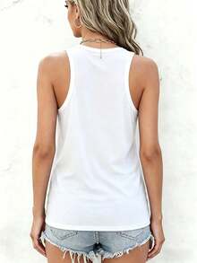 Women'S Christian Cross Sleeveless Top With Forgiveness Message - Breathable Loose Fit Tank Shirt, Summer Church Outfit, Machine Washable Faith-Bas. - 白色 - 查看 7