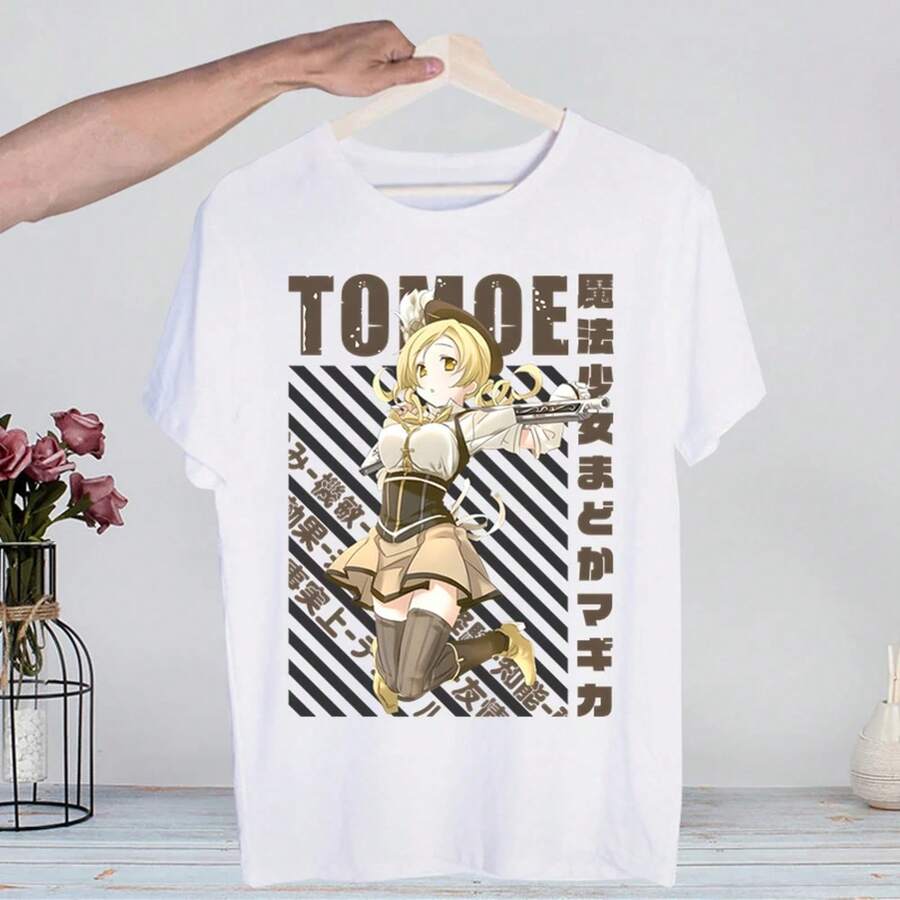 Camiseta Madoka Magica Puella Magi M1en R Washed Tops T1EEs HarA1Juku Tshirt Streetwear Hip Hop Camisetas para hombre Camiseta de manga corta de algodón puro de 220 g para hombres y mujeres, tejido grueso, resistente a las arrugas y que no se deforma fácilmente. Estilo sencillo y versátil, ligero y transpirable, perfecto para ir al trabajo, viajar, acampar, ir de compras y el tiempo libre diario. - Blanco - Ver 1