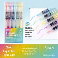 Pulpen Lem Cair Ujung Lembut Langsung, Lem Cepat Kering untuk Scrapbook Buatan Tangan, Lem Titik Berwarna Kreatif untuk Pelajar, Pengeluaran Cairan Presisi Langsung, Buka Tutup dan Oleskan Tanpa Menekan, Aliran Halus dan Stabil Tanpa Tembus Kertas, Ujung Lembut Halus, Mudah Beralih Antar Garis Halus, Memenuhi Beragam Kebutuhan Perekat, Solusi Sekali Usap untuk Seni dan Kerajinan - MultiWarna - View 17