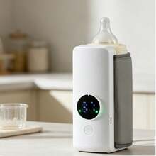 Penghangat Botol Bayi Nirkabel Portabel, Layar Digital Cerdas, Dapat Diisi Ulang USB, Dudukan Mobil, Kontrol Suhu ASI, 6 Pengaturan Suhu, Perlengkapan Perjalanan/Pemberian Makan Malam Universal, Fungsi Ganda: Menghangatkan Susu, Teh, Makanan Kaleng, 2000mAh - MultiWarna - View 12