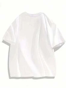Women's Simple Loose Fit T-Shirt, Modern Style, Y2K Summer Graphic Tee For Women - "The Darkest Is Before The Dawn" Design With Cat And Sky, Loose Fit, Crew Neck, Casual And Versatile Top, Casual Wear. | Fun Print | Comfortable Fit, Gifts For Cat Lovers. 100% Cotton. Women's Graphic Print T-Shirt Summer 2026 - 白色 - 查看 3