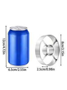 1pc Stainless Steel Donut Molds,DIY Donut Pressing Molds,Dough Cutting Molds,Mousse Rings, Hand Pressed Stainless Steel Donut Cutting Molds,Kitchen Baking Accessories,Suitable For Homemade Donuts, Bagels,Cakes - Multicolor - View 2