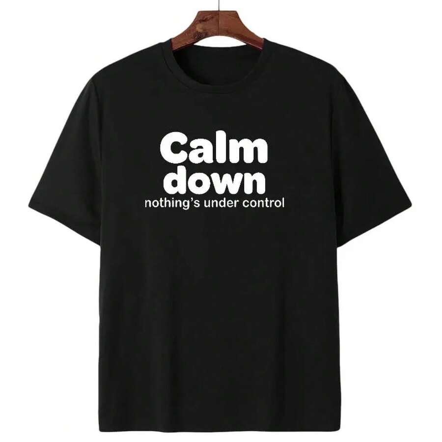 Dry Humor Take On Embracing The Chaos Tshirt For Anyone Who Prefers A Low Stress Attitude - Negro - Ver 1