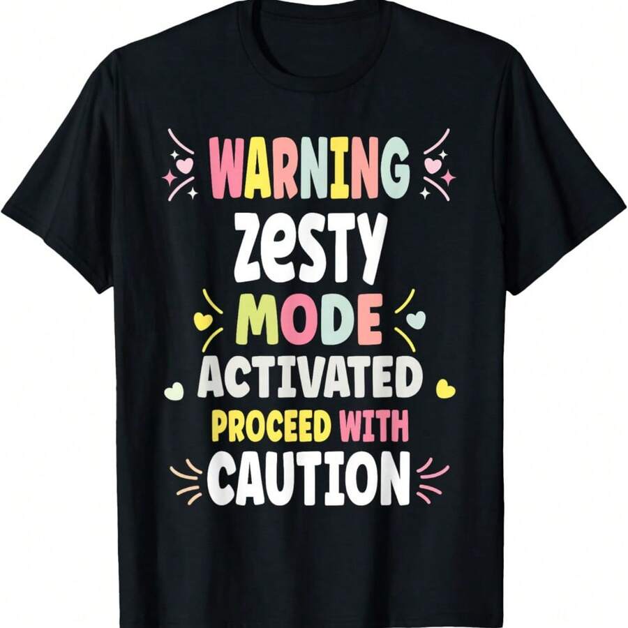 ZESTY Personalized Women's Gift Custom ZESTY T-Shirt - 黑色 - 查看 1