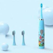 Spazzolino elettrico, spazzolino da denti morbido con setole intelligenti a cartone animato con testine di ricambio - Multicolore - Visualizzare 12