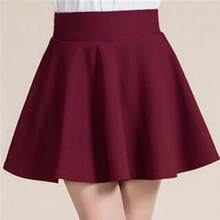 ALSOTO 2024 estilo de invierno y verano falda de mujer de marca Faldas elásticas falda Midi de mujer Sexy chica Mini Faldas cortas Saia femenina - Rojo - Ver 5