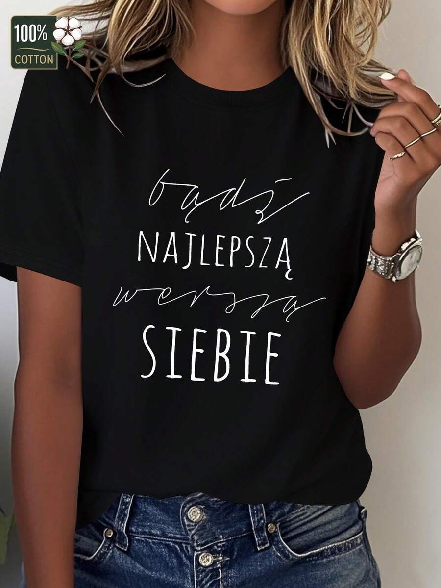 Camiseta cómoda de mujer Fun Polish Pure, corte ajustado - Negro - Ver 1