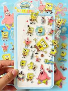 Patrick Japanese Sweet Style Toy & Candy Drip Glue Craft 3D Embossed Ocean Companion Anime Stickers, 3D Epoxy Resin Raised Glossy Waterproof Stickers With Multi-Layered Textured Feel, Durable Adhesion For Scrapbooks And Phone Case Decoration - Multicolor - View 6