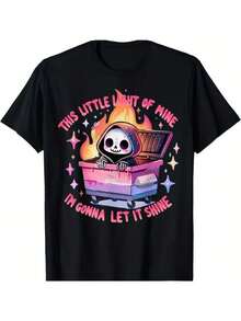 Men's T-Shirt With A Humorous Vintage Design, Suitable For Both Men And Women. This Family T-Shirt Makes A Great Gift And Offers A Regular Fit With A Comfortable, Stretchy Fabric For Year-Round Wear. - 黑色 - 查看 6
