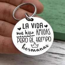 Everyday Essential Stainless Steel Round Keychain, Durable And Damage-Resistant, Lightweight And Convenient, Keeps Keys Organized And Prevents Loss - Silver - View 4