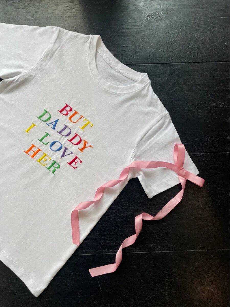 Pero papá, la amo, camiseta de bebé estilo yk. - Blanco 1 - Ver 1