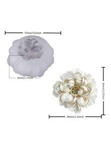 3D 精致牡丹花硅胶模具，花瓣香薰蜡烛皂石膏模具，DIY 香氛石水晶环氧树脂模具，花卉造型石膏工艺模具，适用于家居装饰和手工礼品 - 白色矽膠模具 - 查看 7