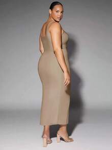Vestido de tirantes sólido - Marrón Mocha 2 - Ver 7