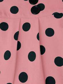 Falda casual de lunares para mujer, sencilla y de moda para uso diario - Rosa - Ver 3