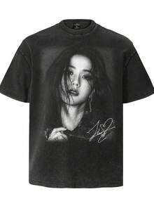 Camiseta versátil 2026Washed Loose Short Sleeve T‑Shirt for Men & Women, Soft Breathable Crew Neck Casual Tee, Regular Fit Streetwear Top, All‑Season Daily Wear for Holiday Gift,Camisetas para hombre, camisetas para mujer, estampados de anime, ropa imprescindible para apoyar el Mundial, camisetas gráficas para niños, adecuadas para el uso diario, camisetas para hombre, camisetas con temática de verano de 2026 - Negro - Ver 1