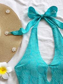 Vestido mini casual para vacaciones, boda en la playa, graduación, brunch, Día de San Patricio, vacaciones de primavera, Pascua, festival de música, elegante bohemio, tropical elegante sin tirantes, hombros descubiertos, espalda descubierta para of - Agua verde azul - Ver 3