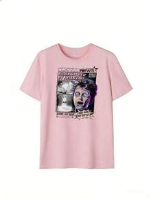 Grunge And Urban Style Short Sleeve T-Shirt, Fashionable Short Sleeve T-Shirt For Spring And Summer 2026, Made In Mexico, 180 Grams. Cartoon Print, Couple Design, Suitable For Indoor Or Outdoor Wear. Crew Neck, Unisex, Ideal For Office And Leisure. One-Piece Pack. - PK-P631577SLNDXZGY578 - 查看 2