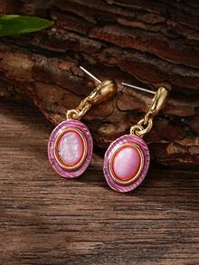 Cring Coco 1pair Fashion Boho Nautical Geometric Drop Earrings For Woman Accessories New Golden Earrings For Daily Party Prom Vacation Music Festival Mother's Day Jewelry Gift - Geometry - View 12