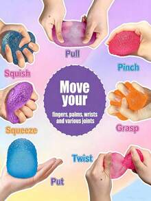 1pc (Large Size) New Needohe Marble Texture Ice Cube Mosh Stress Relief Toy, Adult Pressure Relief Toy - Nedo, Noodoh Soft Interesting Toy, Needo Squeeze Ice Cube, Perfect Gift - Birthday Gift - Christmas Gift (Product Packaged In OPP Bag) - Multicolor - View 6
