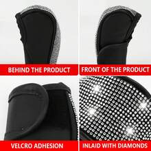 Shiny Rhinestone Car Gear Shift Knob Cover, Automatic Gear Shift Cover, PU Leather Anti-Slip Protective Sleeve, Enhances Car Interior Elegance, Suitable For Car Interior Decoration Exquisite Gift, Universal Car Interior Decoration Accessory - Multicolor - View 7